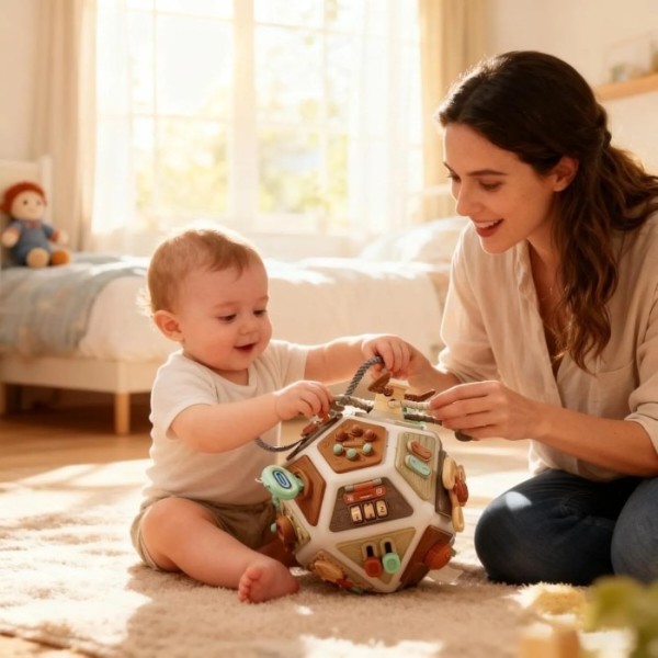 Фото - Бизиборд-куб Smart Baby Мяч (6928270764788)